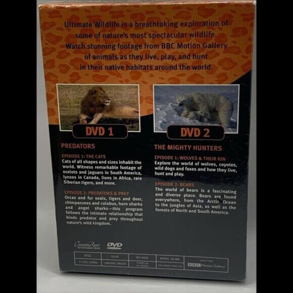 New Ultimate Wildlife Predators Bo DVD Set 2011 Predators  & The Mighty Hunters​ - Picture 2 of 2